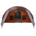 Tunnelzelt für 6 Personen Grau und Orange 890 x 470 x 220 cm