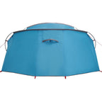 Tunnelzelt 4-Personen mit Dach Blau und Grau 318 x 275 x 140 cm