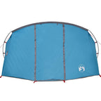 Tunnelzelt 4-Personen mit Dach Blau und Grau 318 x 275 x 140 cm