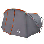 Tunnelzelt 4-Personen Grau und Orange 318 x 275 x 140 cm