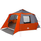 Kabine Zelt 12-Personen Grau und Orange 500 x 500 x 294 cm