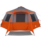 Kabine Zelt 12-Personen Grau und Orange 500 x 500 x 294 cm