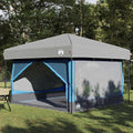 Innertelt 7-Personen mit Dach Blau und Grau 300 x 300 x 250 cm