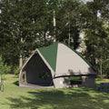 Teepee Zelt für 10 Personen Grün und Weiß 567 x 470 x 242 cm