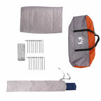 Teepee Zelt für 10 Personen Grau und Orange 567 x 470 x 242 cm