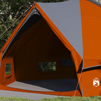 Teepee Zelt für 10 Personen Grau und Orange 567 x 470 x 242 cm