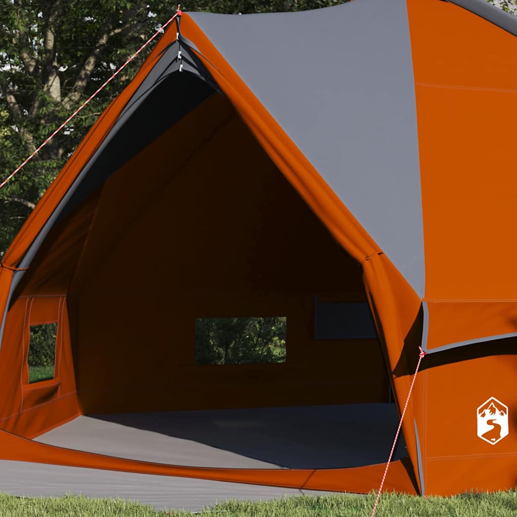 Teepee Zelt für 10 Personen Grau und Orange 567 x 470 x 242 cm