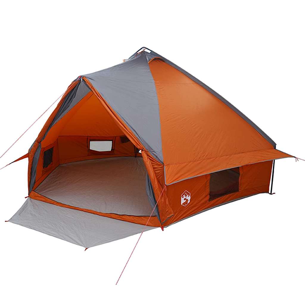 Teepee Zelt für 10 Personen Grau und Orange 567 x 470 x 242 cm
