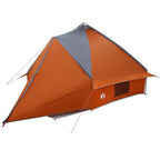 Teepee Zelt für 10 Personen Grau und Orange 567 x 470 x 242 cm