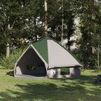 Teepee Zelt für 8 Personen Grün und Weiß 490 x 410 x 210 cm