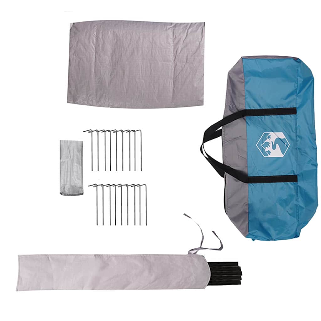 Teepee Zelt für 8 Personen Blau und Grau 490 x 410 x 210 cm