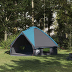 Teepee Zelt für 8 Personen Blau und Grau 490 x 410 x 210 cm
