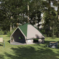 Teepee Zelt für 6 Personen Grün und Weiß 431 x 366 x 185 cm