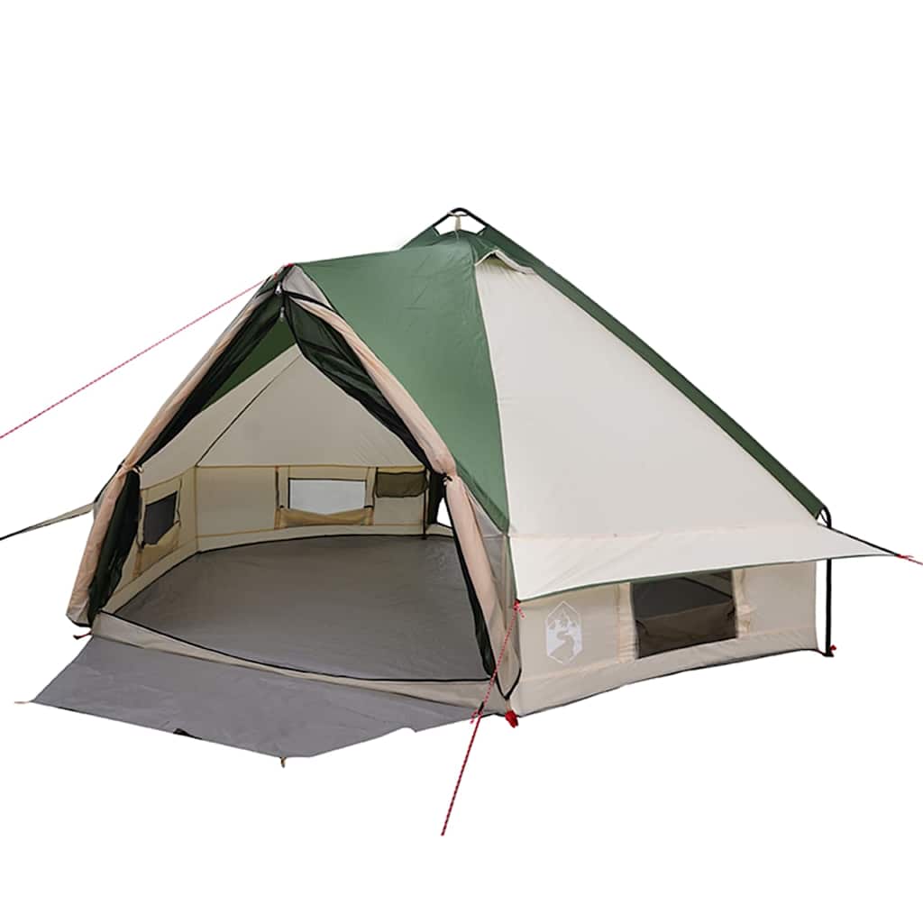 Teepee Zelt für 6 Personen Grün und Weiß 431 x 366 x 185 cm