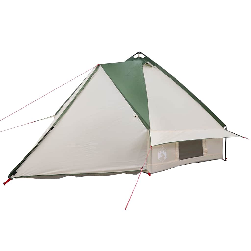 Teepee Zelt für 6 Personen Grün und Weiß 431 x 366 x 185 cm