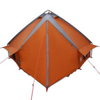 Teepee Zelt für 6 Personen Grau und Orange 431 x 366 x 185 cm