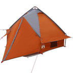 Teepee Zelt für 4 Personen Grau und Orange 388 x 320 x 169 cm