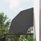 Balkon Sichtschutz Schwarz 115 x 115 cm Polyester