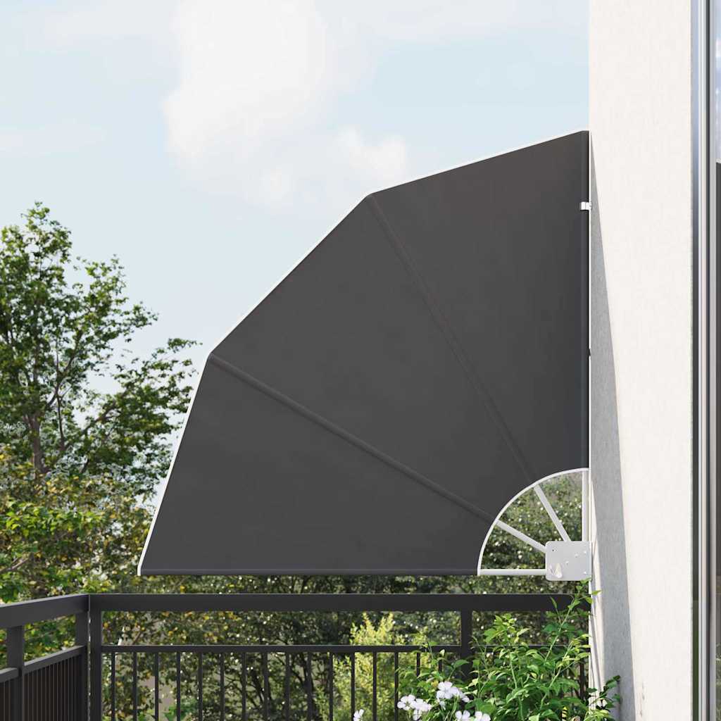 Balkon Sichtschutz Schwarz 115 x 115 cm Polyester