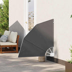 Balkon Sichtschutz Schwarz 115 x 115 cm Polyester