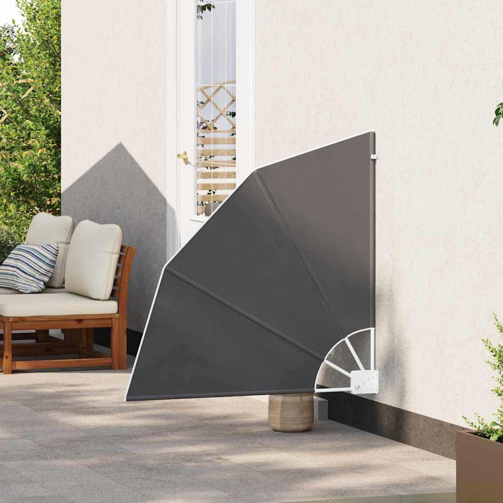 Balkon Sichtschutz Schwarz 115 x 115 cm Polyester
