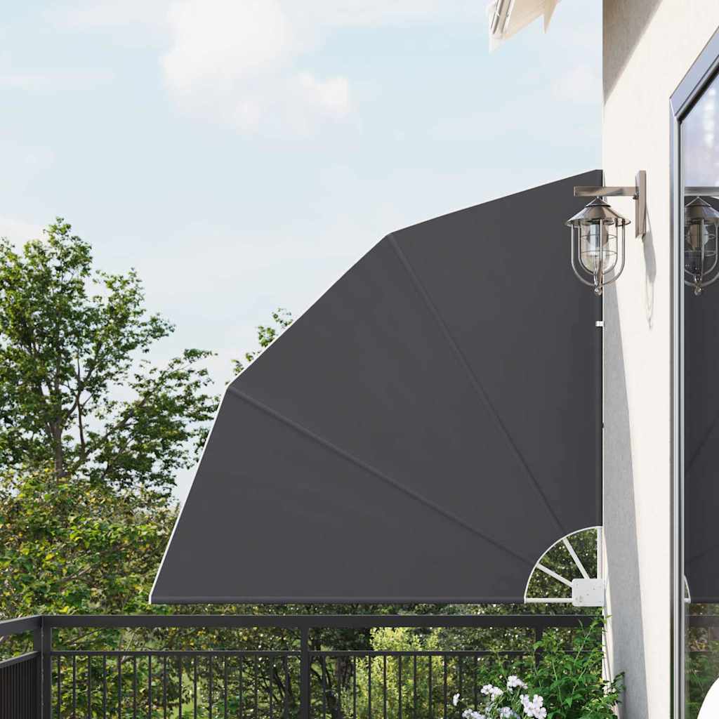 Balkon Sichtschutz Schwarz 140 x 140 cm Polyester