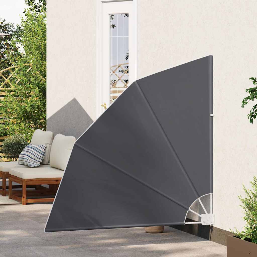 Balkon Sichtschutz Schwarz 140 x 140 cm Polyester