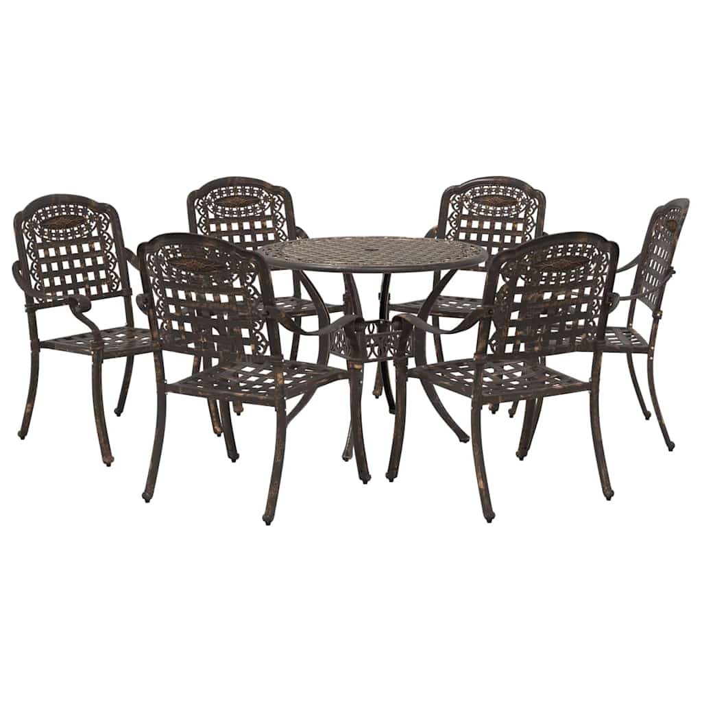Garten Essgruppe 7 pcs Bronze Aluminium