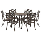 Garten Essgruppe 7 pcs Bronze Aluminium