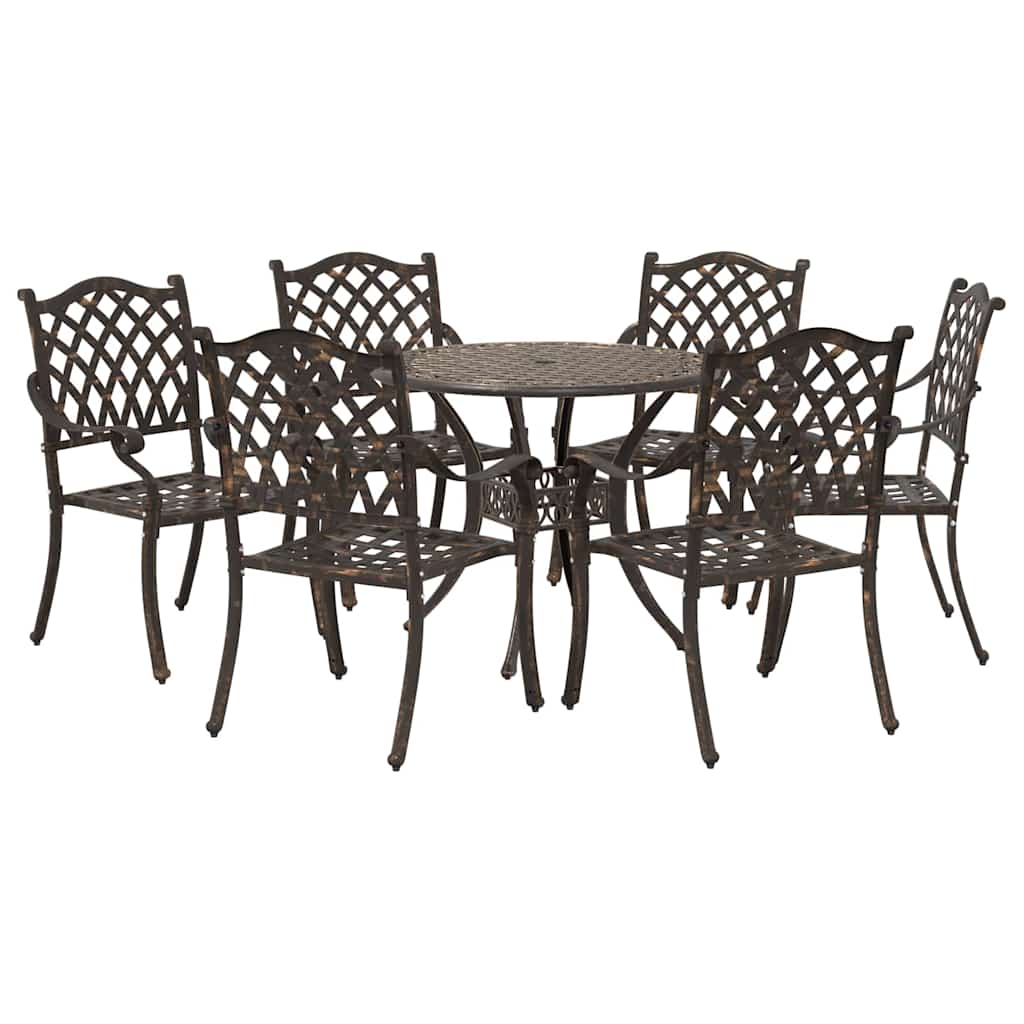 Garten Essgruppe 7 pcs Bronze Aluminium