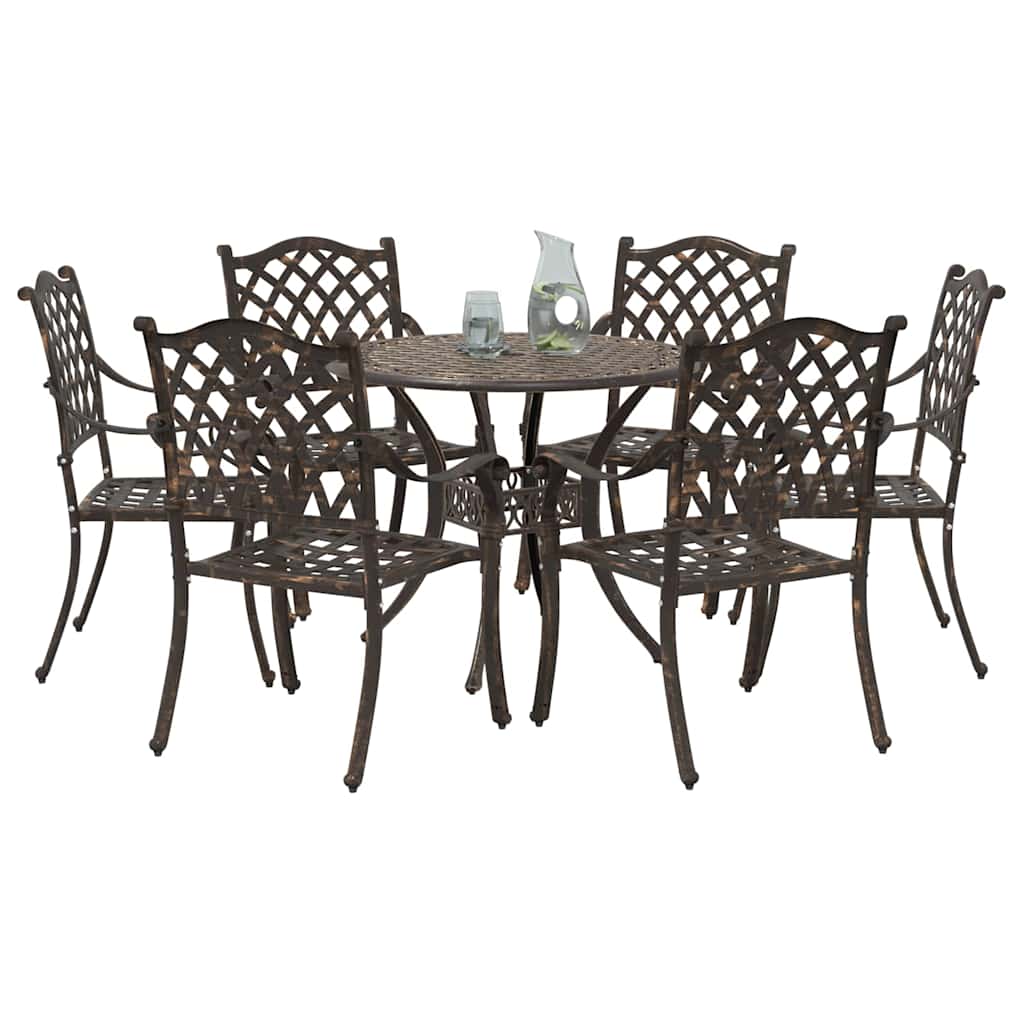 Garten Essgruppe 7 pcs Bronze Aluminium