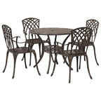 Garten Essgruppe 5 pcs Bronze Aluminium