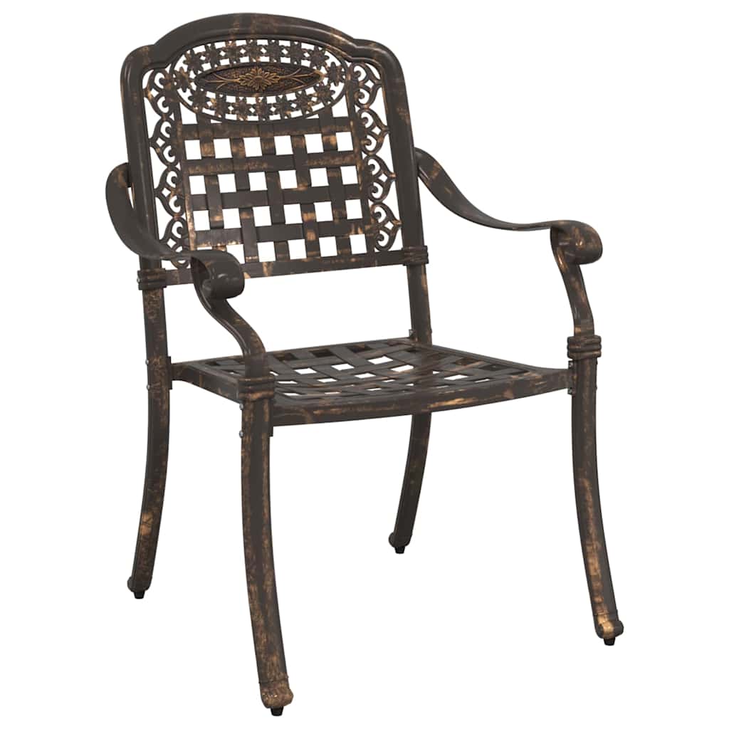 Gartentisch Set 3 pcs Bronze Gussaluminium