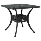 Gartentisch Set 5 pcs Schwarz Gussaluminium