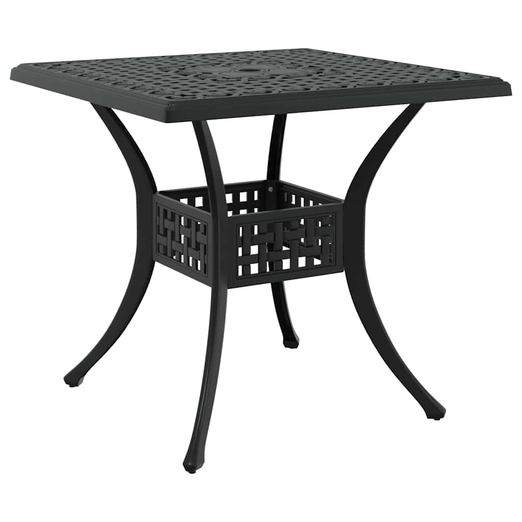 Gartentisch Set 5 pcs Schwarz Gussaluminium