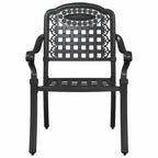 Gartentisch Set 5 pcs Schwarz Gussaluminium