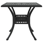 Gartentisch Set 5 pcs Schwarz Gussaluminium