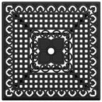 Gartentisch Set 5 pcs Schwarz Gussaluminium