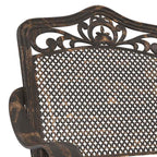 Gartentisch Set 3 pcs Bronze Gussaluminium