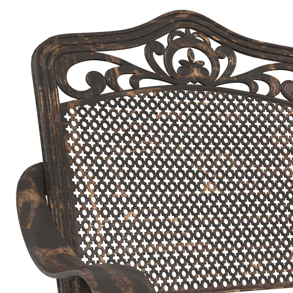 Gartentisch Set 3 pcs Bronze Gussaluminium