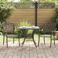 Gartentisch Set 3 pcs Bronze Gussaluminium