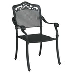 Gartentisch Set 3 pcs Schwarz Gussaluminium