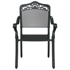 Gartentisch Set 3 pcs Schwarz Gussaluminium
