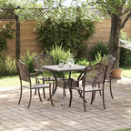 Gartentisch Set 5 pcs Bronze Gussaluminium