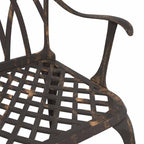 Gartentisch Set 3 pcs Bronze Gussaluminium