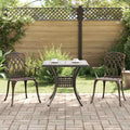 Gartentisch Set 3 pcs Bronze Gussaluminium
