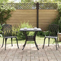 Gartentisch Set 3 pcs Schwarz Gussaluminium