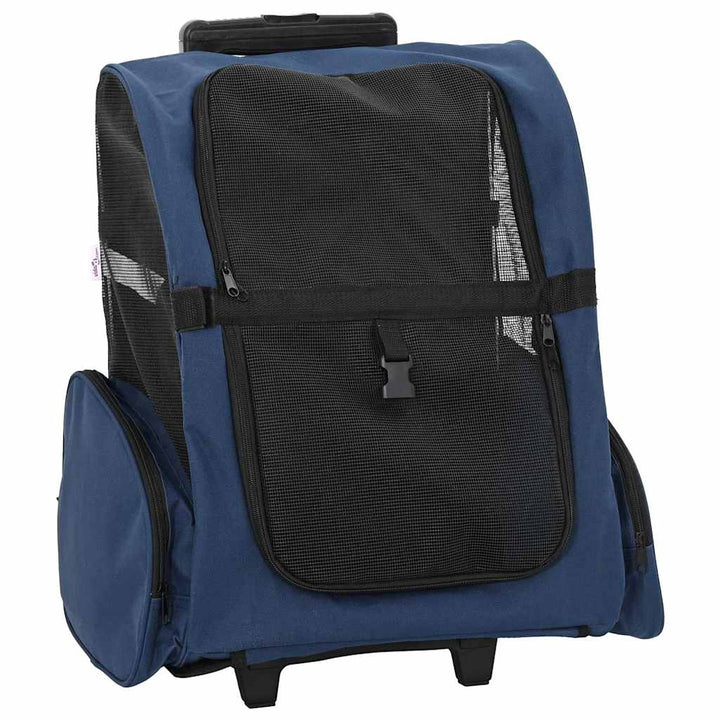 Trolley für Haustiere 3-in-1 Blau 48x32x57 cm cm Oxford-Gewebe