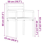 3-teiliges Garten-Ess-Set aus Massivholz Akazie