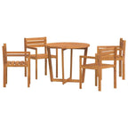 5-teiliges Garten-Ess-Set aus Massivholz Akazie